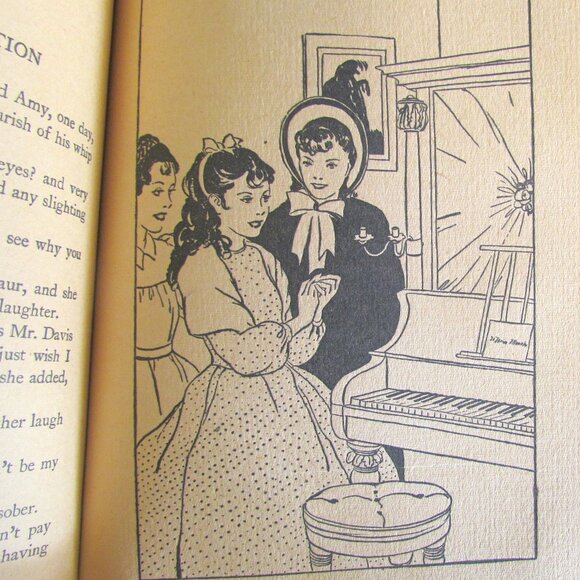 LITTLE WOMEN BOOK by LOUISA MAY ALCOTT, VINTAGE 1935 HC, WHITMAN #2134 ABRIDGED - Picture 7 of 11